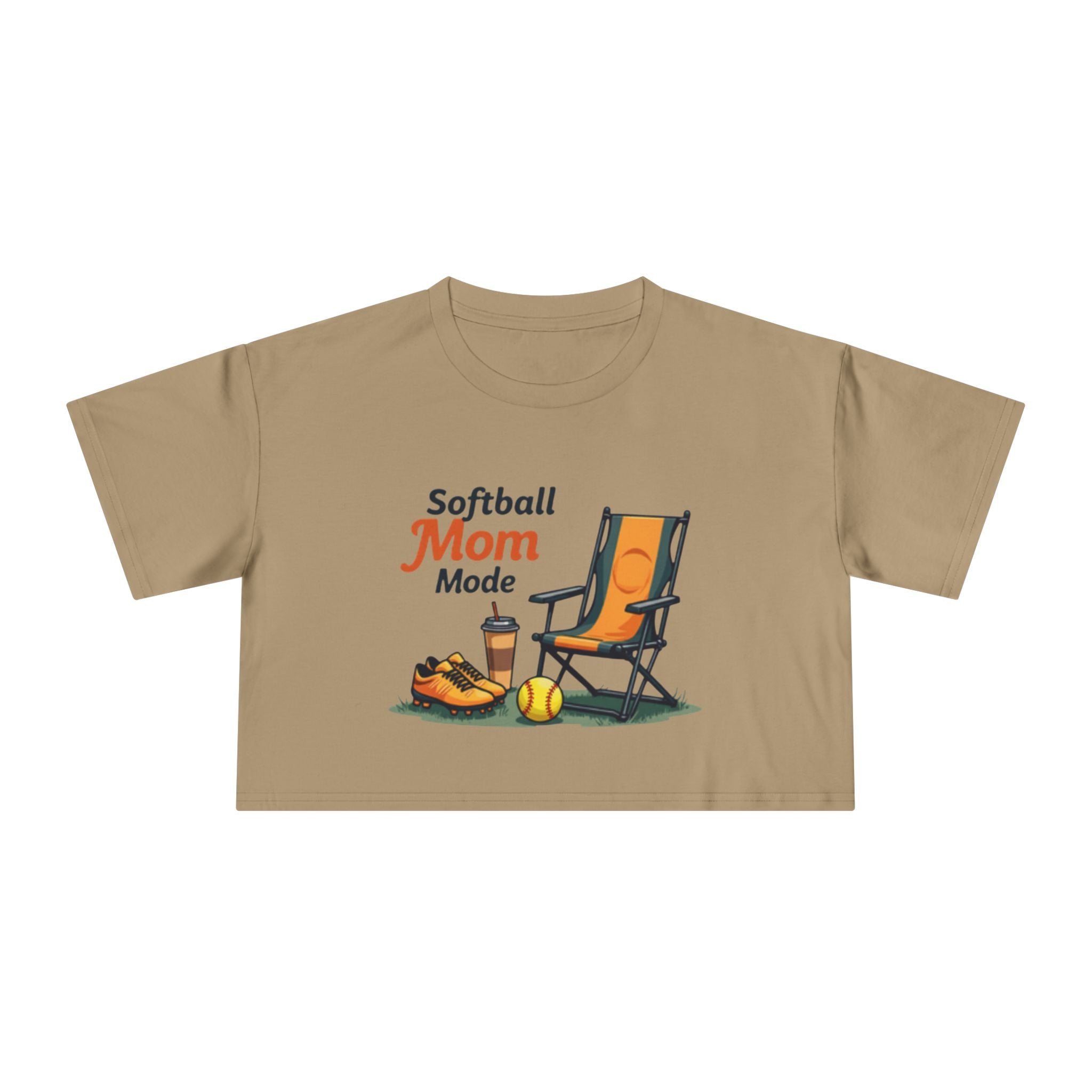 Softball Mom Mode Crop Tee - Magnolia Wild SC