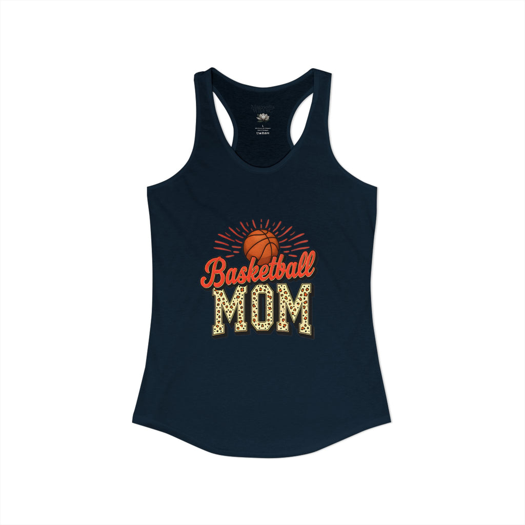 Basketball Mom Racerback Tank – Personalized Name & Number Option | Lightweight Women’s Basketball Tank Top - Magnolia Wild SC