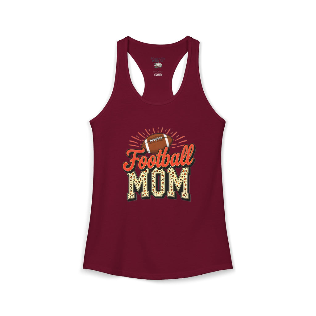 Football Mom Racerback Tank – Personalized Name & Number Option | Lightweight Women’s Football Tank Top - Magnolia Wild SC