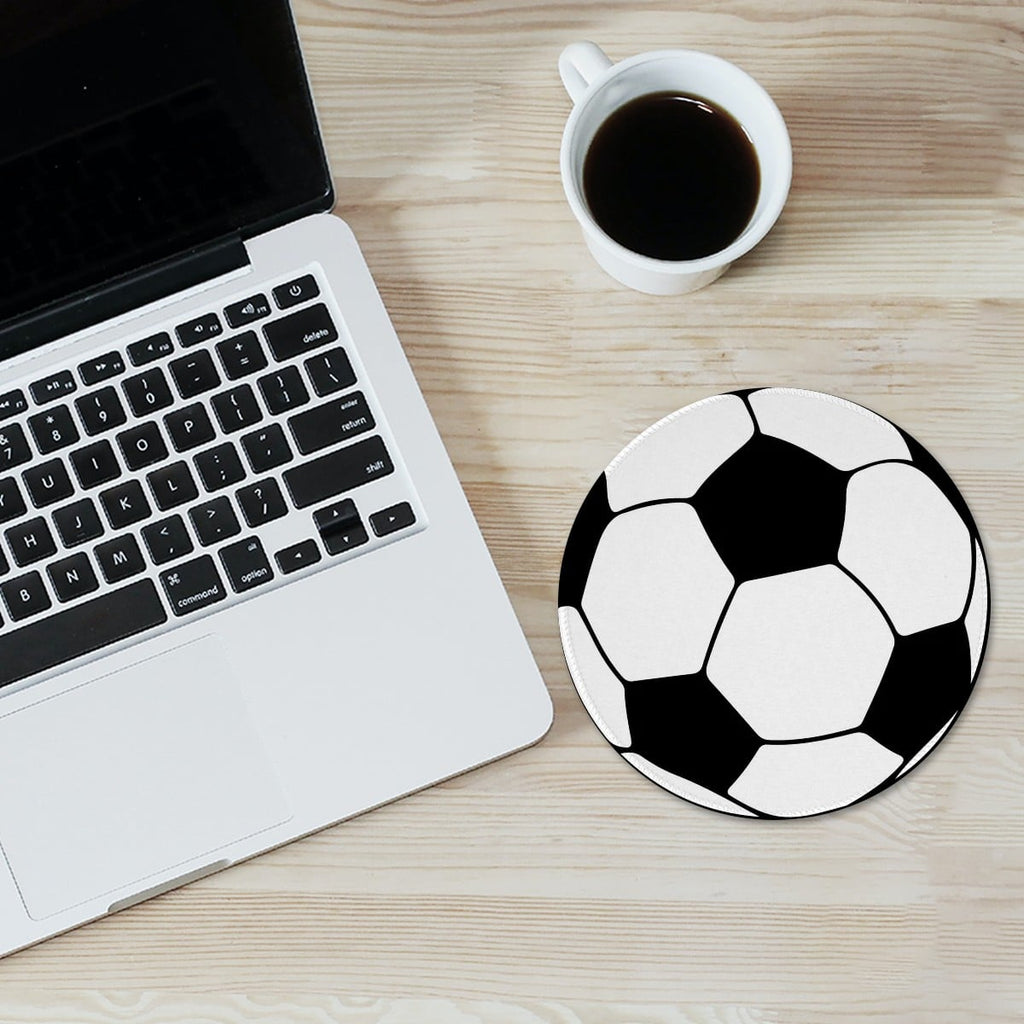 Soccer Ball Mouse Pad – Non-Slip Rubber Base Polyester Mouse Pad - Magnolia Wild SC