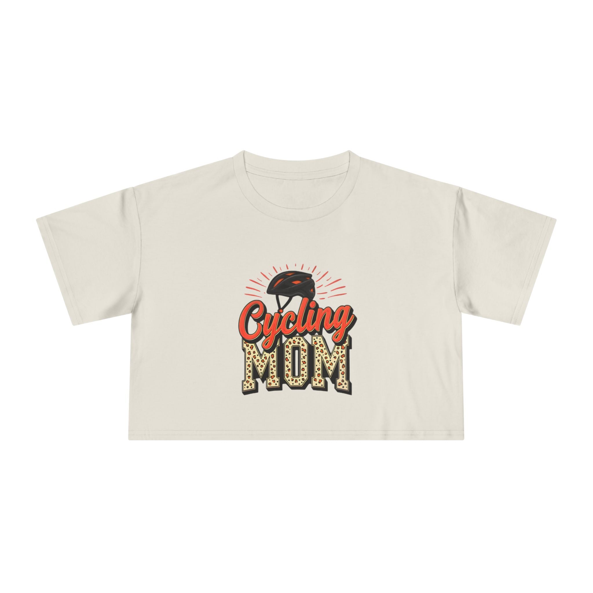 Cycling Mom Cheetah Print Crop Tee - Magnolia Wild SC