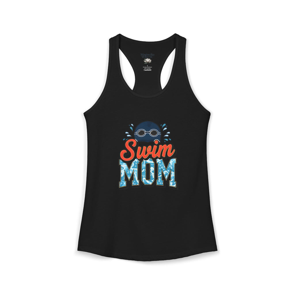 Swim Mom Racerback Tank – Personalized Name & Number Option | Lightweight Women’s Swim Tank Top - Magnolia Wild SC