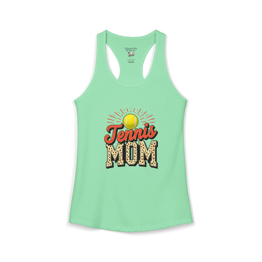 Mom Tennis Mom Racerback Tank – Personalized Name & Number Option | Lightweight Women’s Tennis Tank Top - Magnolia Wild SC
