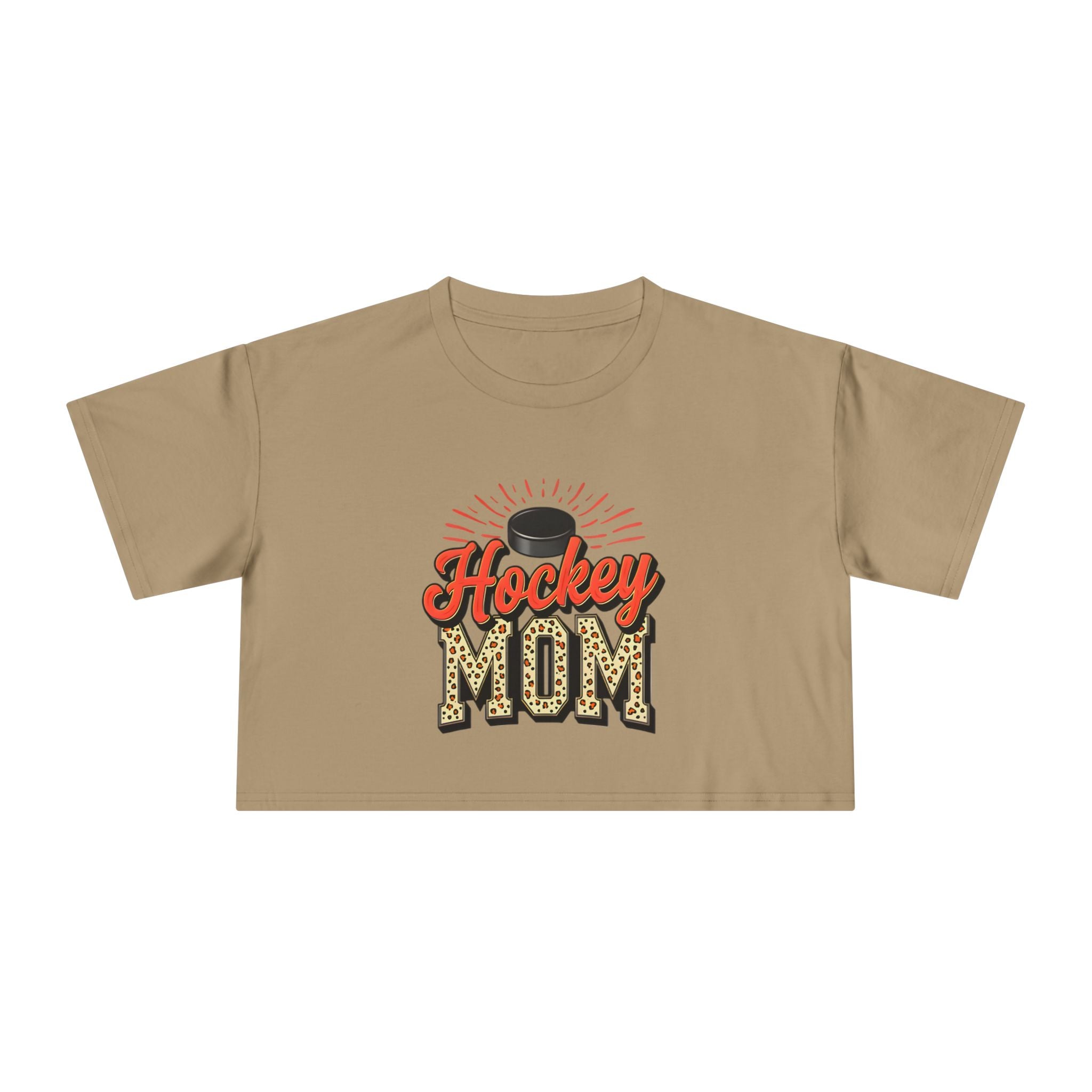 Hockey Mom Cheetah Print Women's Crop Tee - Magnolia Wild SC