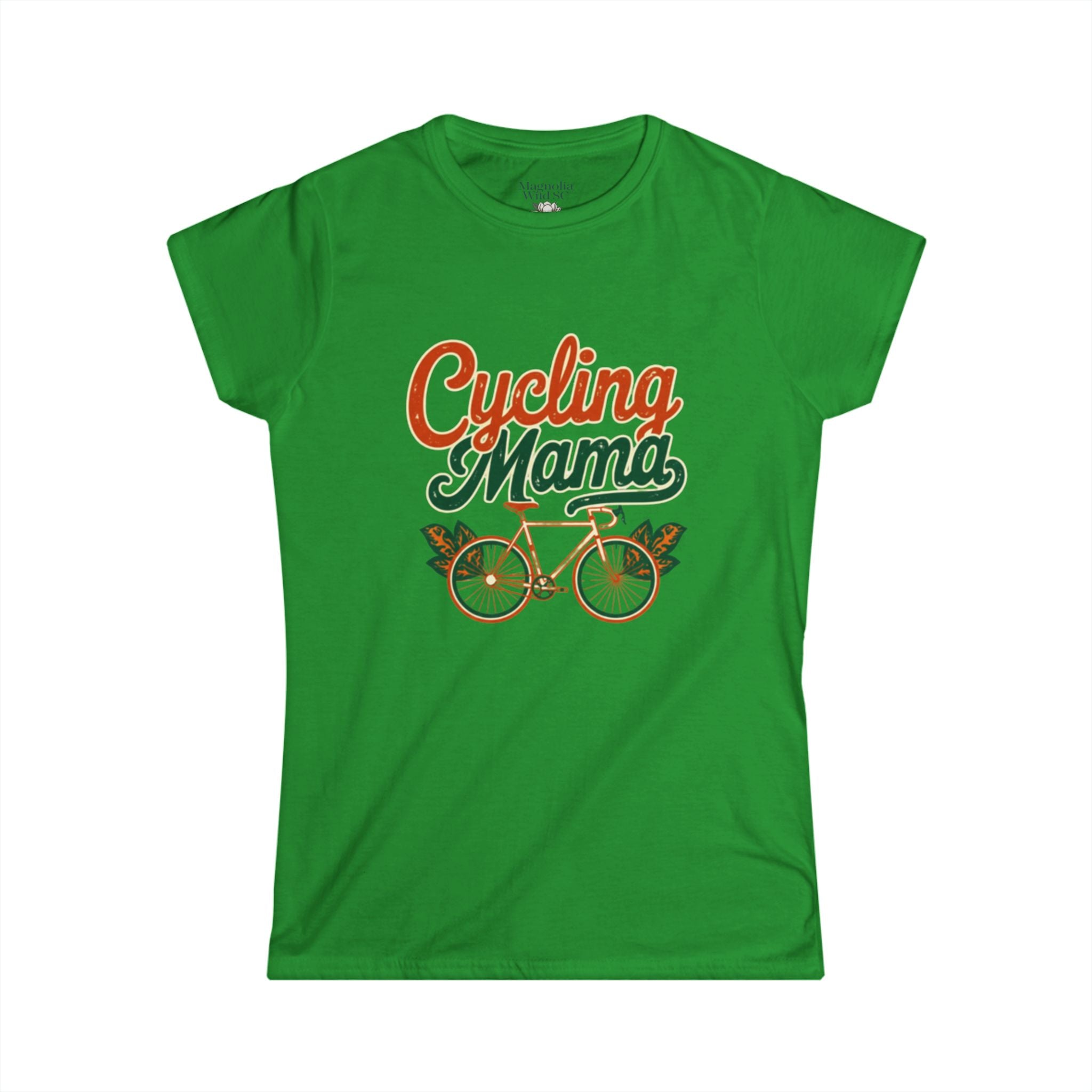 Retro Cycling Mama Tee - Magnolia Wild SC