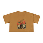 Track Mom Cheetah Print Women's Crop Tee - Magnolia Wild SC