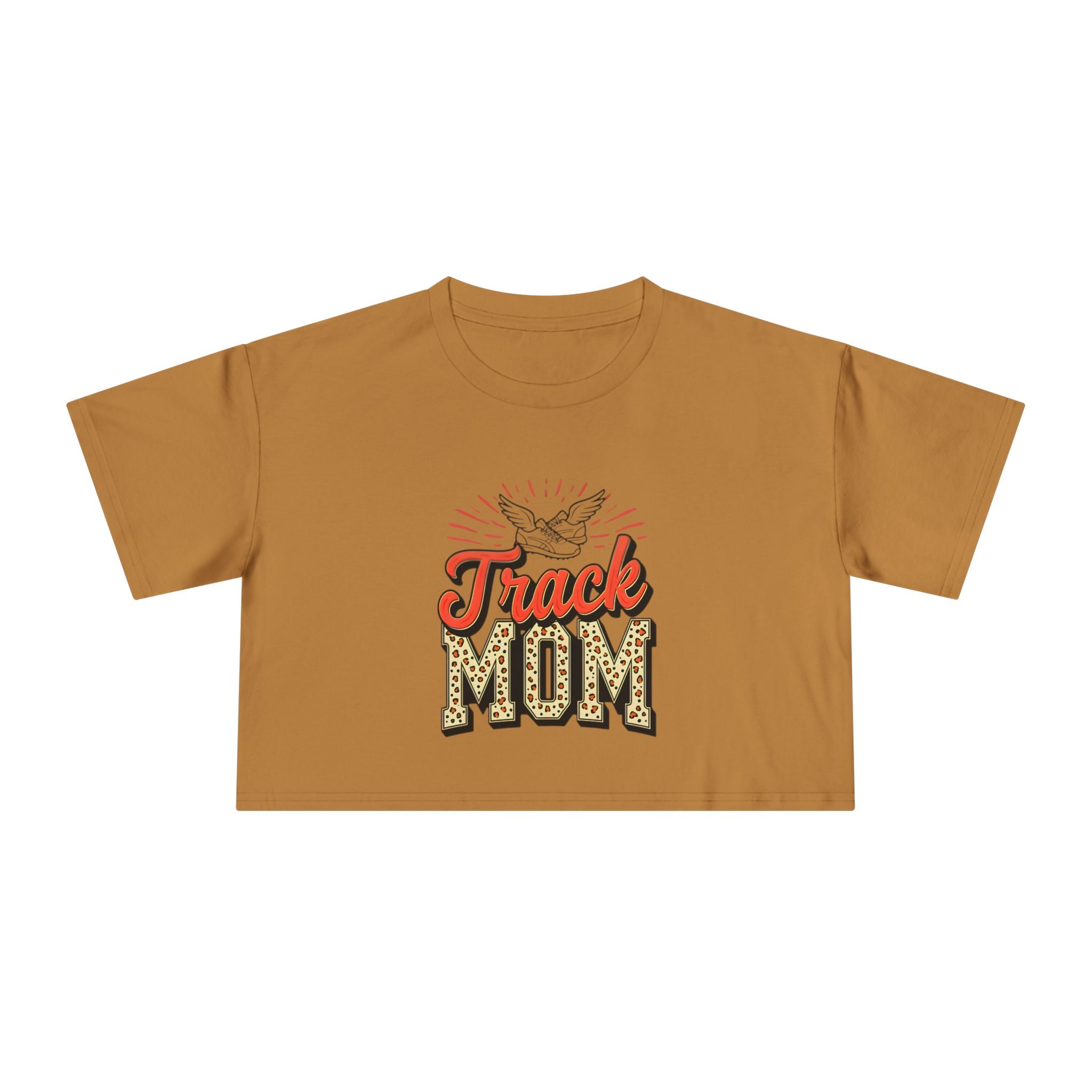 Track Mom Cheetah Print Women's Crop Tee - Magnolia Wild SC