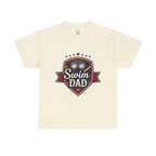 Retro Badge Style: The Vintage Swim Dad Shield Tee