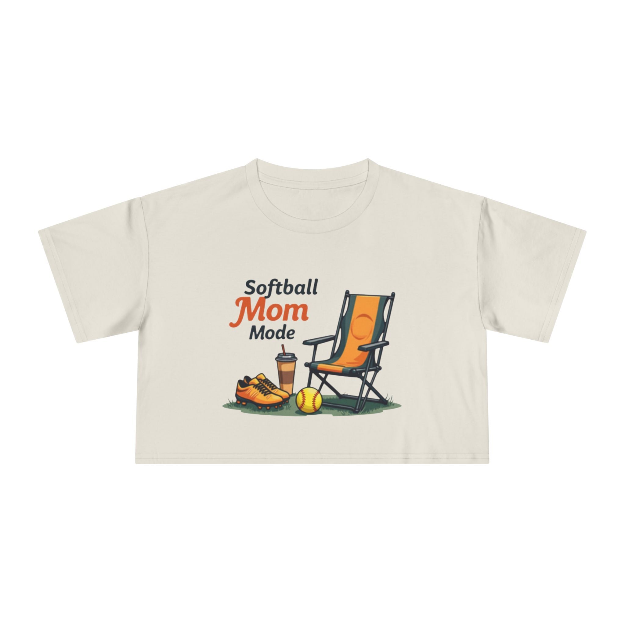 Softball Mom Mode Crop Tee - Magnolia Wild SC
