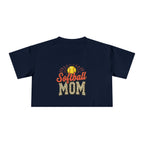 Softball Mom Cheetah Print Crop Tee for Women - Magnolia Wild SC