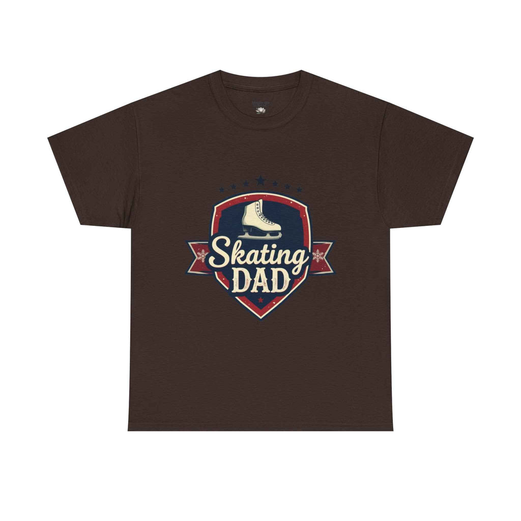 Retro Badge Style: The Vintage Figure Skating Dad Shield Tee