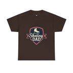 Retro Badge Style: The Vintage Figure Skating Dad Shield Tee