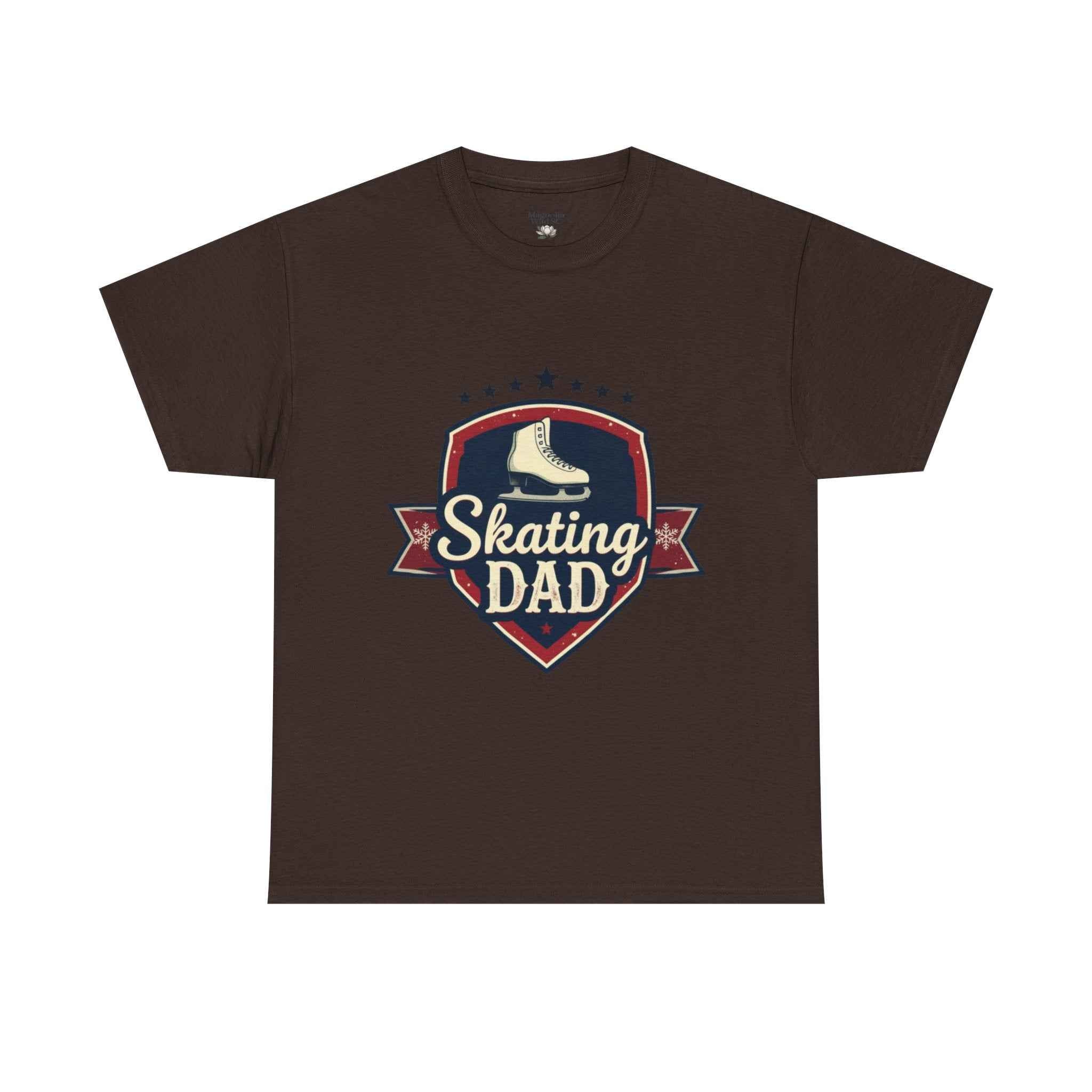 Retro Badge Style: The Vintage Figure Skating Dad Shield Tee