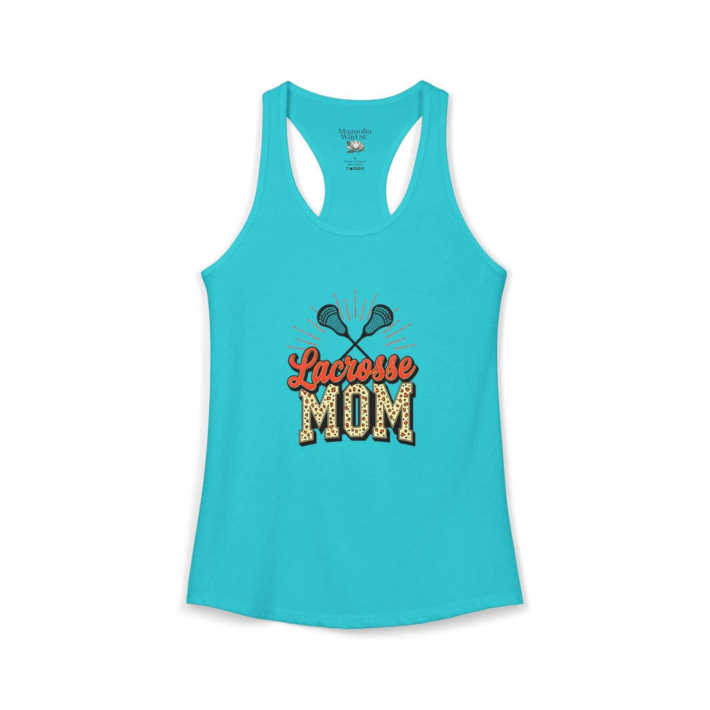 Lacrosse Mom Racerback Tank – Personalized Name & Number Option