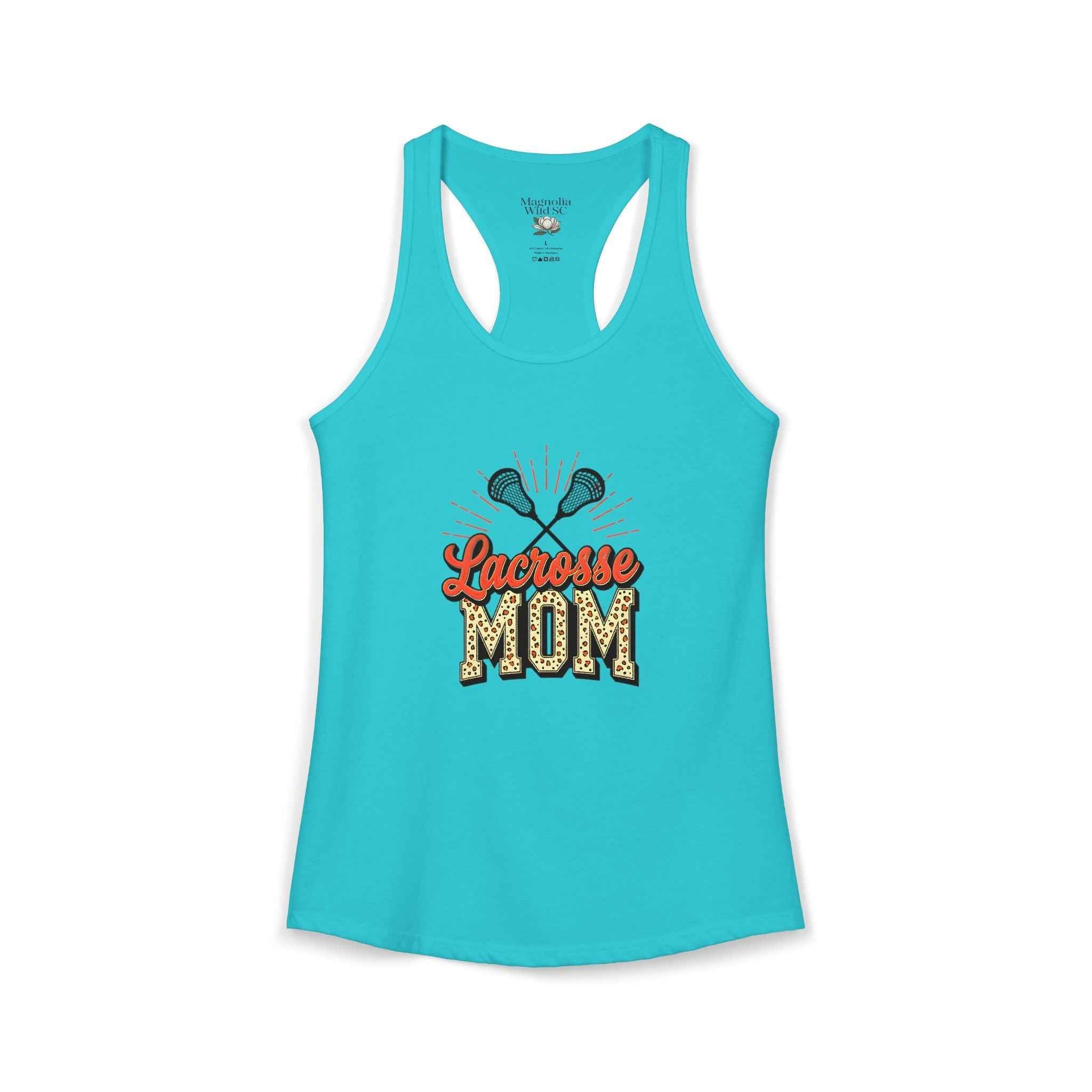 Lacrosse Mom Racerback Tank – Personalized Name & Number Option
