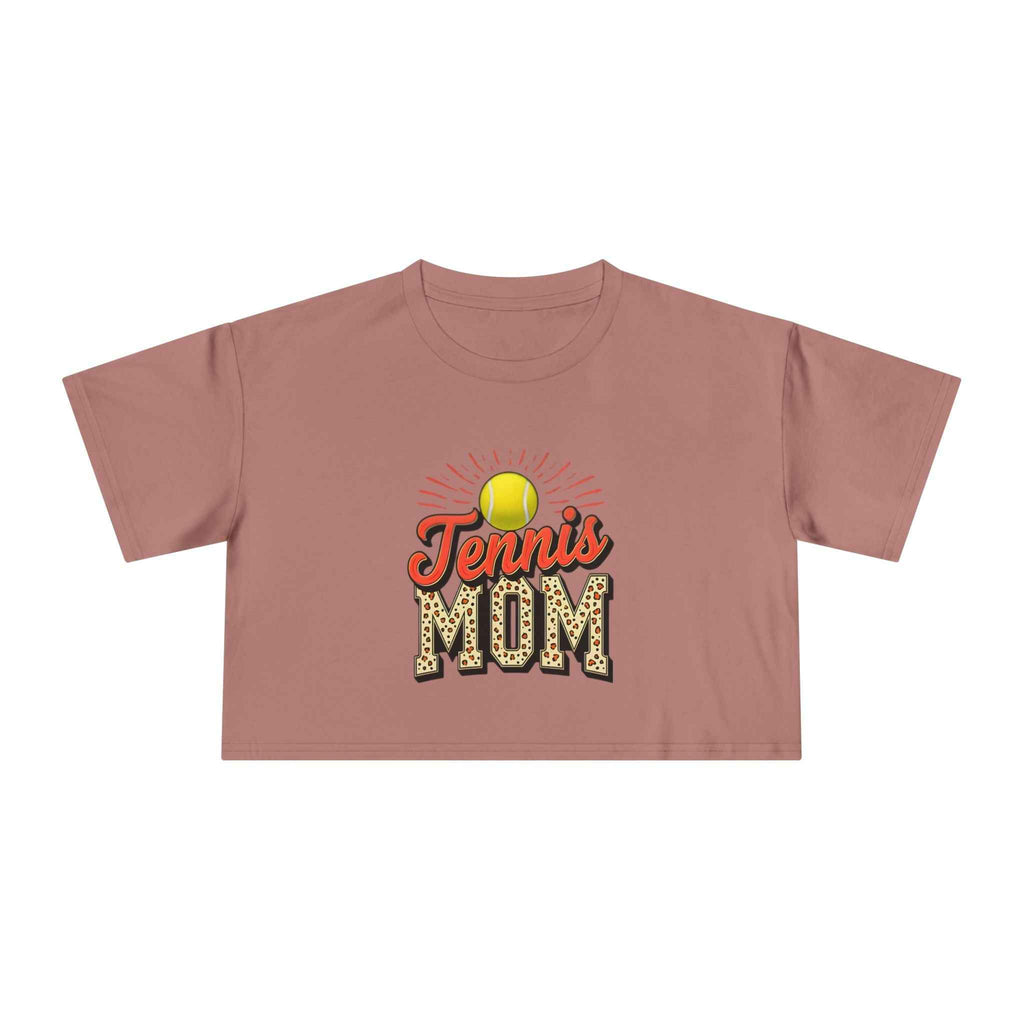 Tennis Mom Cheetah Print Crop Tee