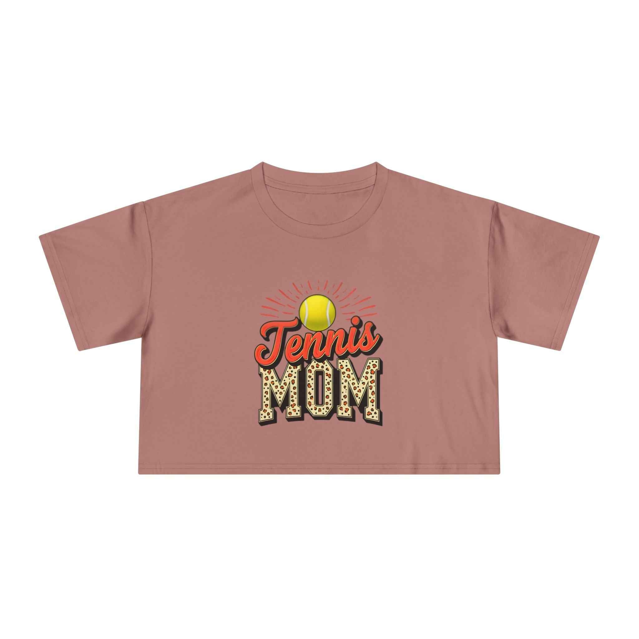 Tennis Mom Cheetah Print Crop Tee