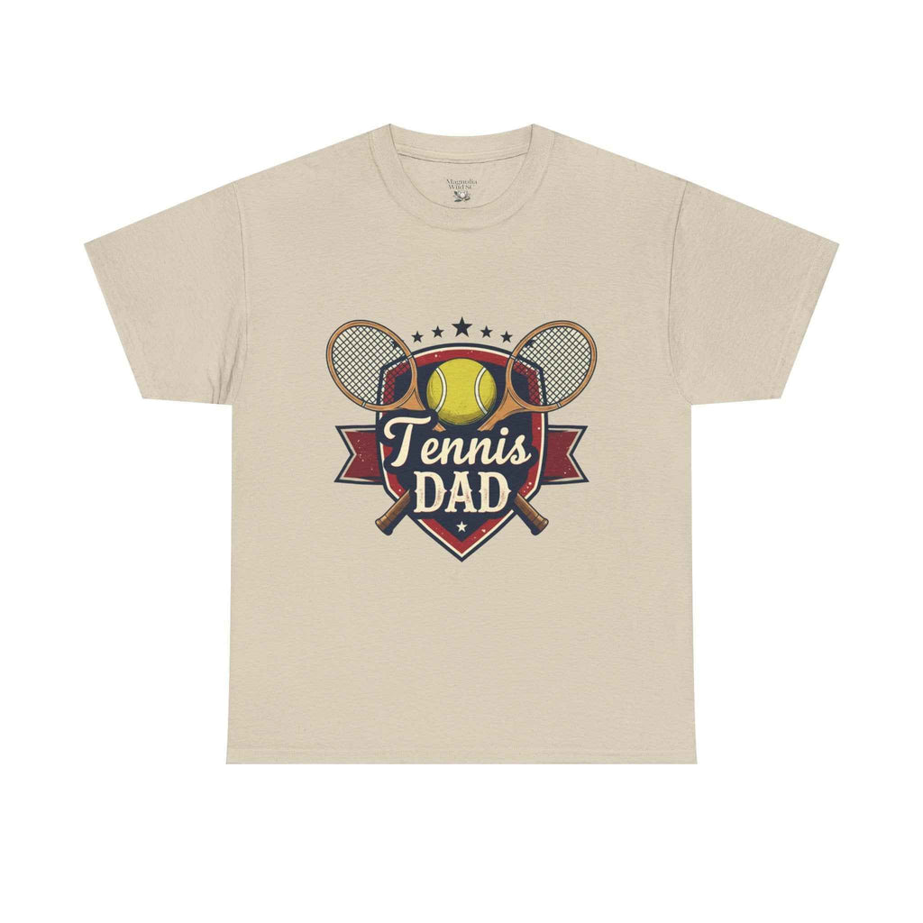 Retro Badge Style: The Vintage Tennis Dad Shield Tee