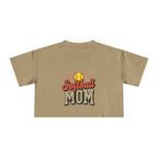 Softball Mom Cheetah Print Women's Crop Tee