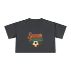 Soccer Mama Crop Tee | Retro Soccer Graphic, Mom Sports Top - Magnolia Wild SC