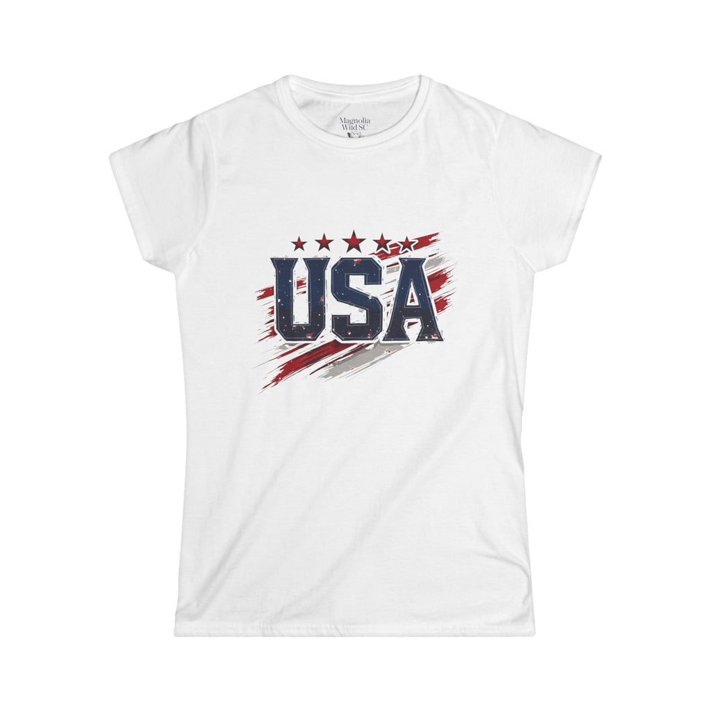 USA Patriotic Tee - Distressed Flag Graphic Tee