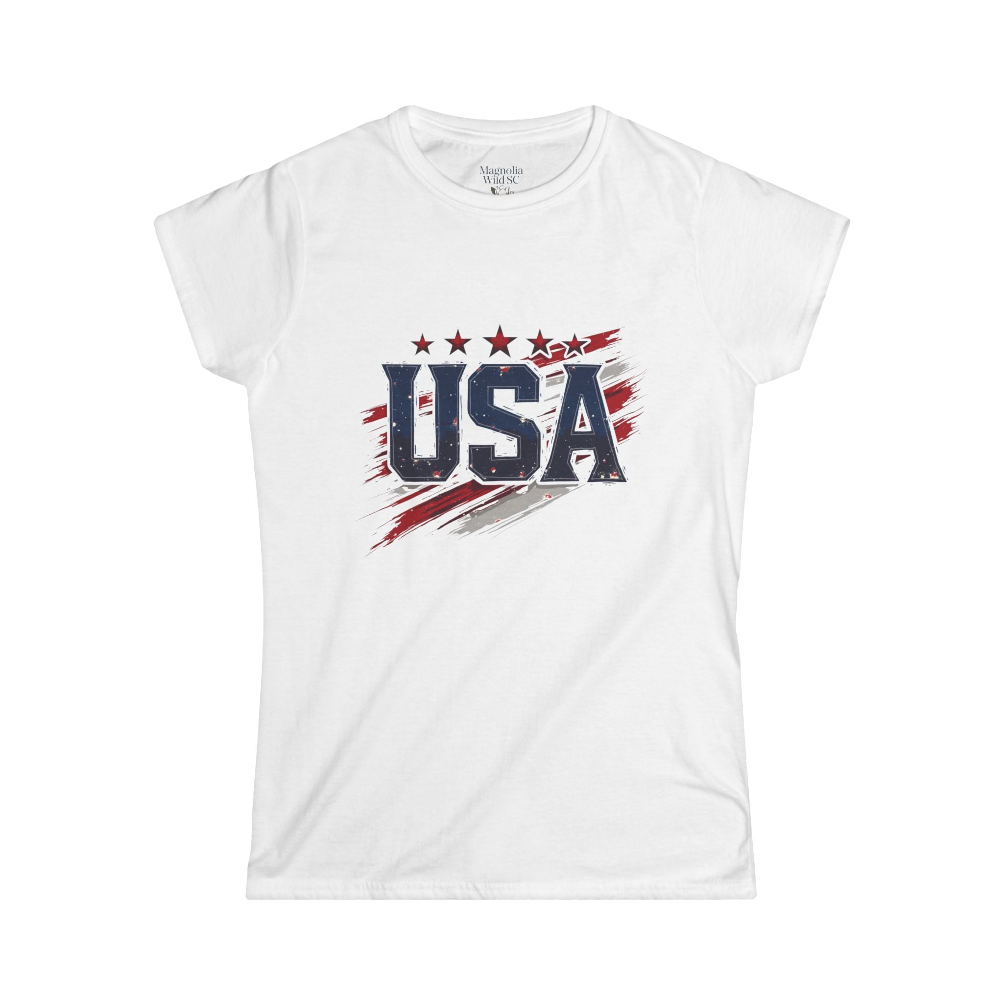 USA Patriotic Tee - Distressed Flag Graphic Tee
