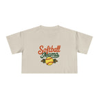 Softball Mama Crop Tee | Retro Softball Graphic, Mom Sports Top - Magnolia Wild SC