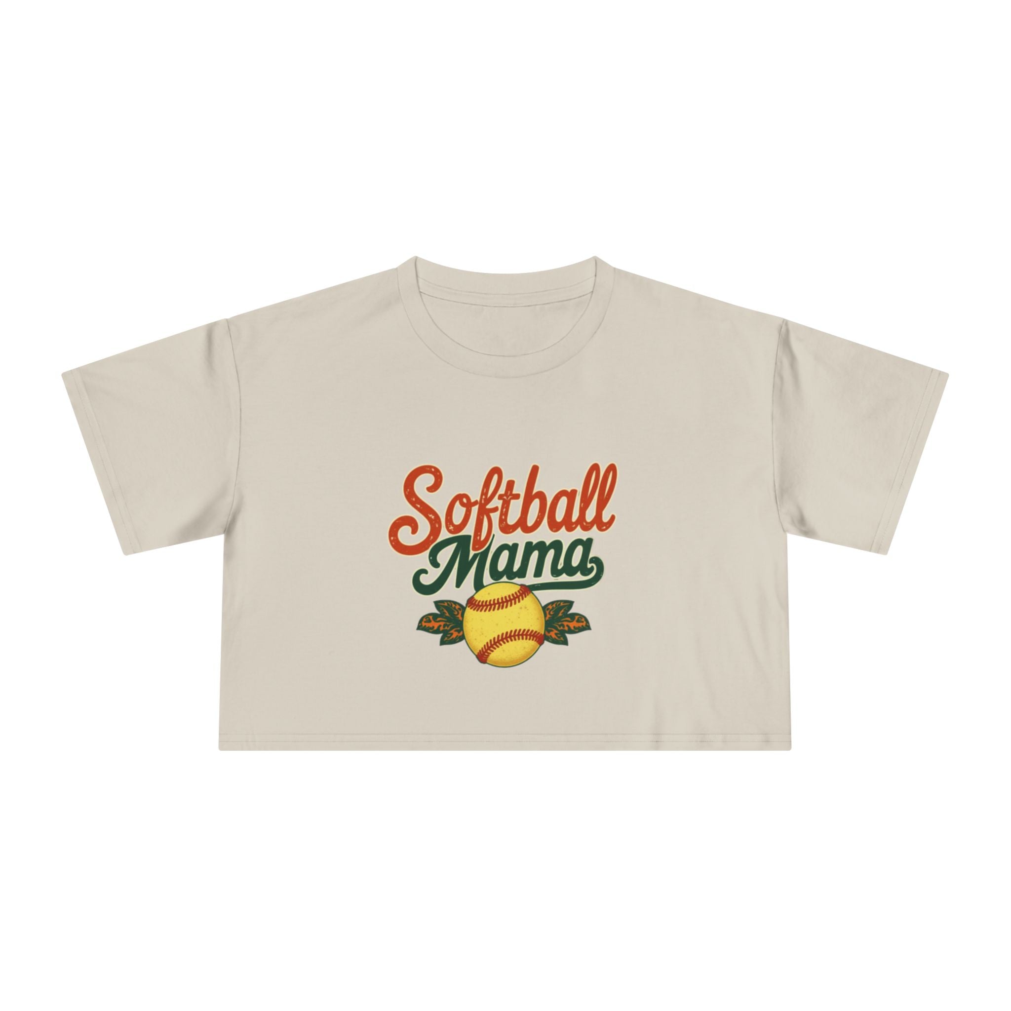 Softball Mama Crop Tee | Retro Softball Graphic, Mom Sports Top - Magnolia Wild SC