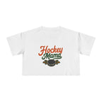 Hockey Mama Crop Tee | Retro Hockey Graphic, Mom Sports Top - Magnolia Wild SC