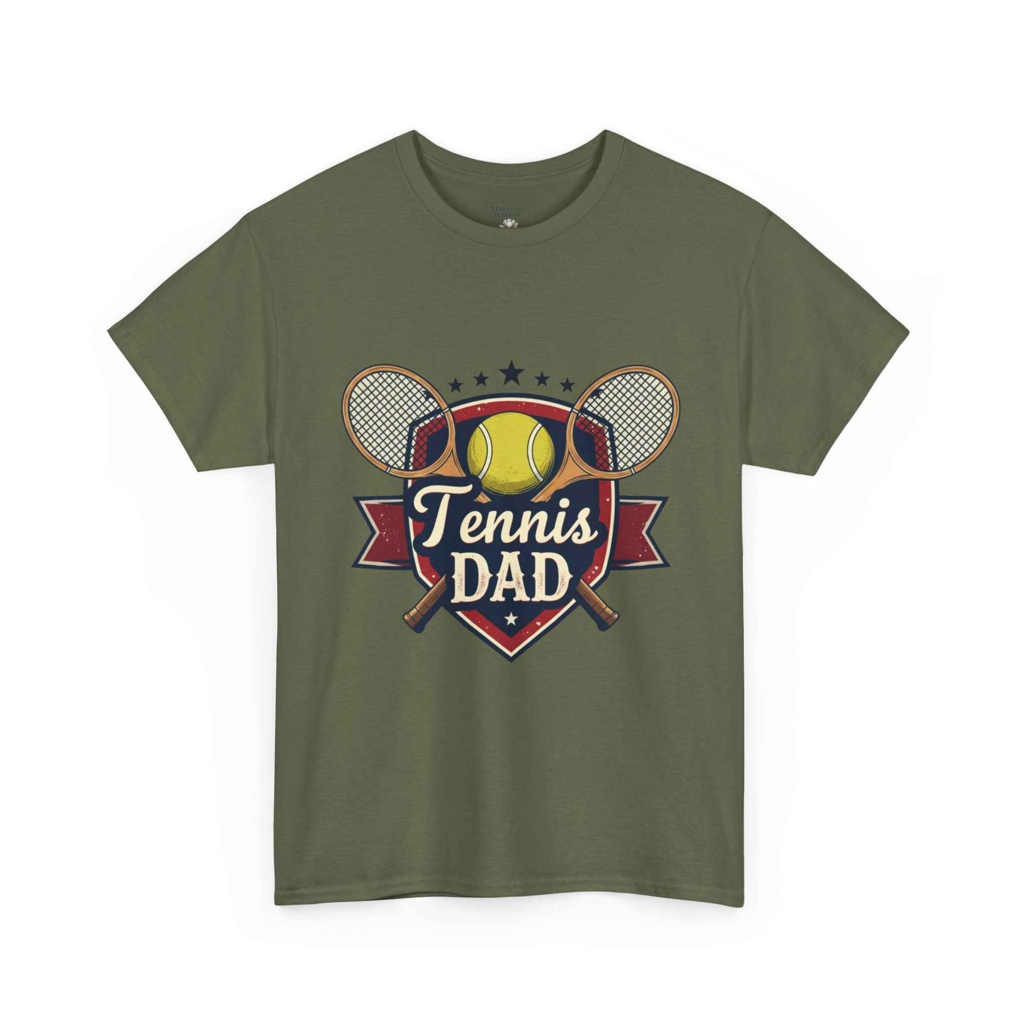 Retro Badge Style: The Vintage Tennis Dad Shield Tee