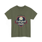 Retro Badge Style: The Vintage Volleyball Dad Shield Tee