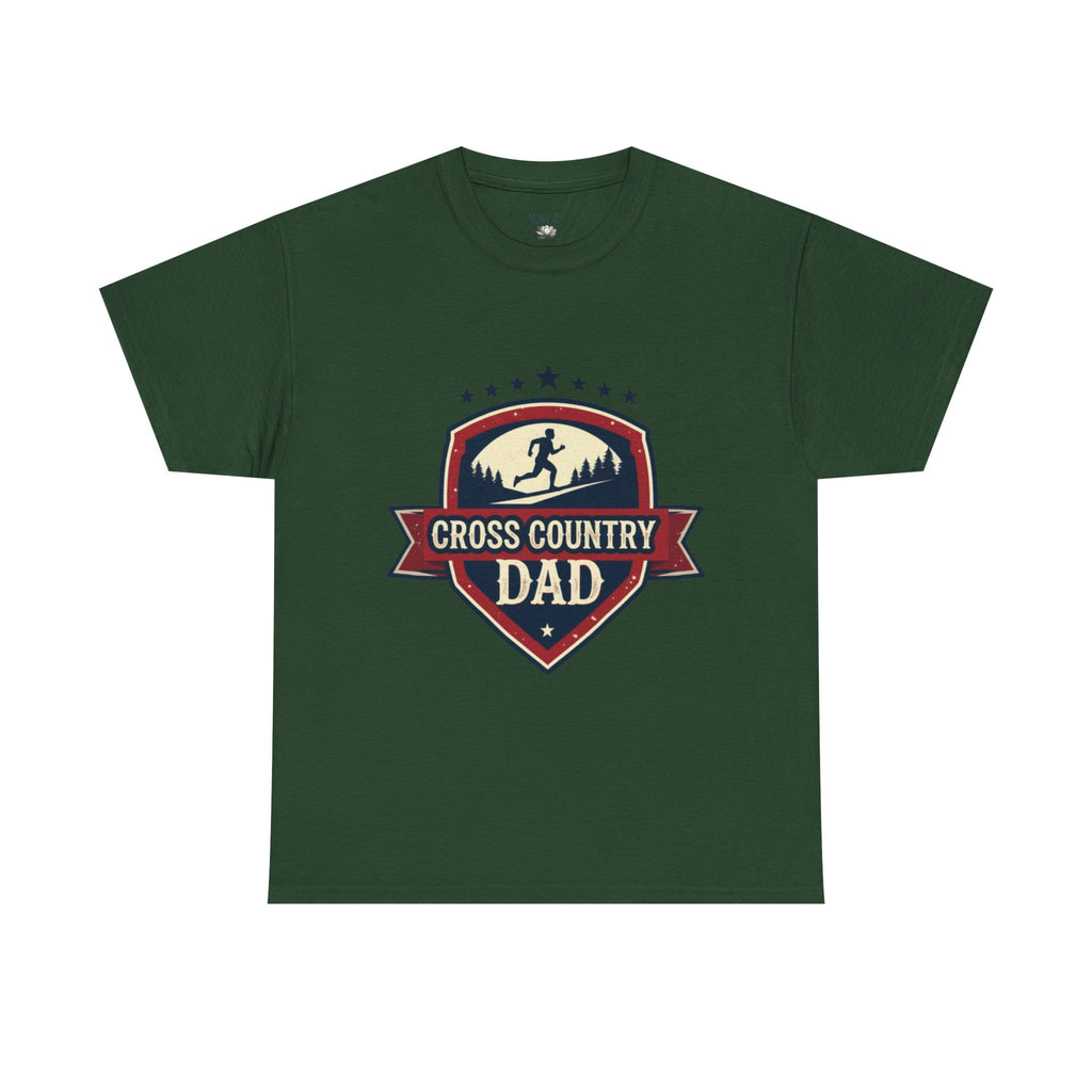 Retro Badge Style: The Vintage Cross Country Dad Shield Tee - Magnolia Wild SC