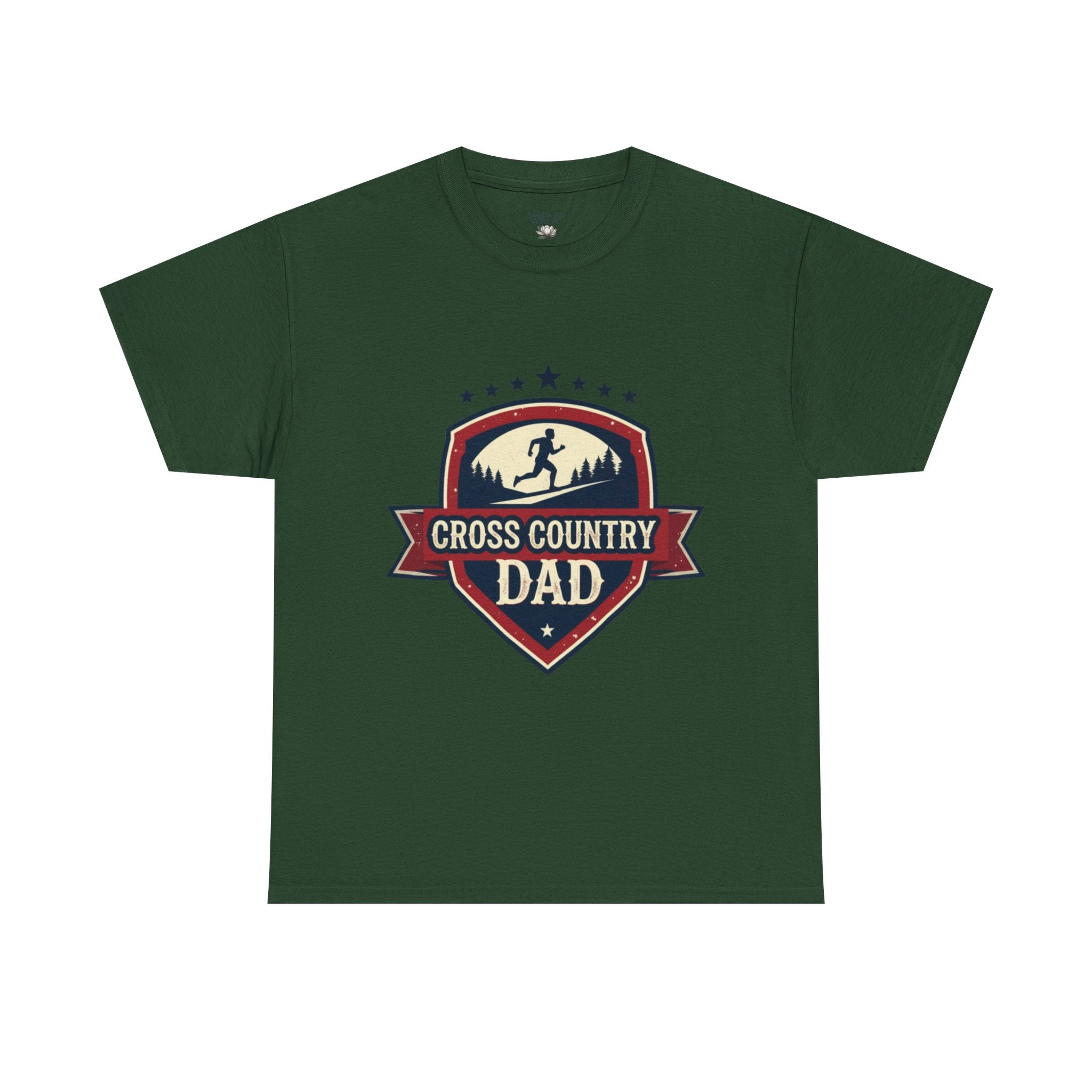 Retro Badge Style: The Vintage Cross Country Dad Shield Tee - Magnolia Wild SC