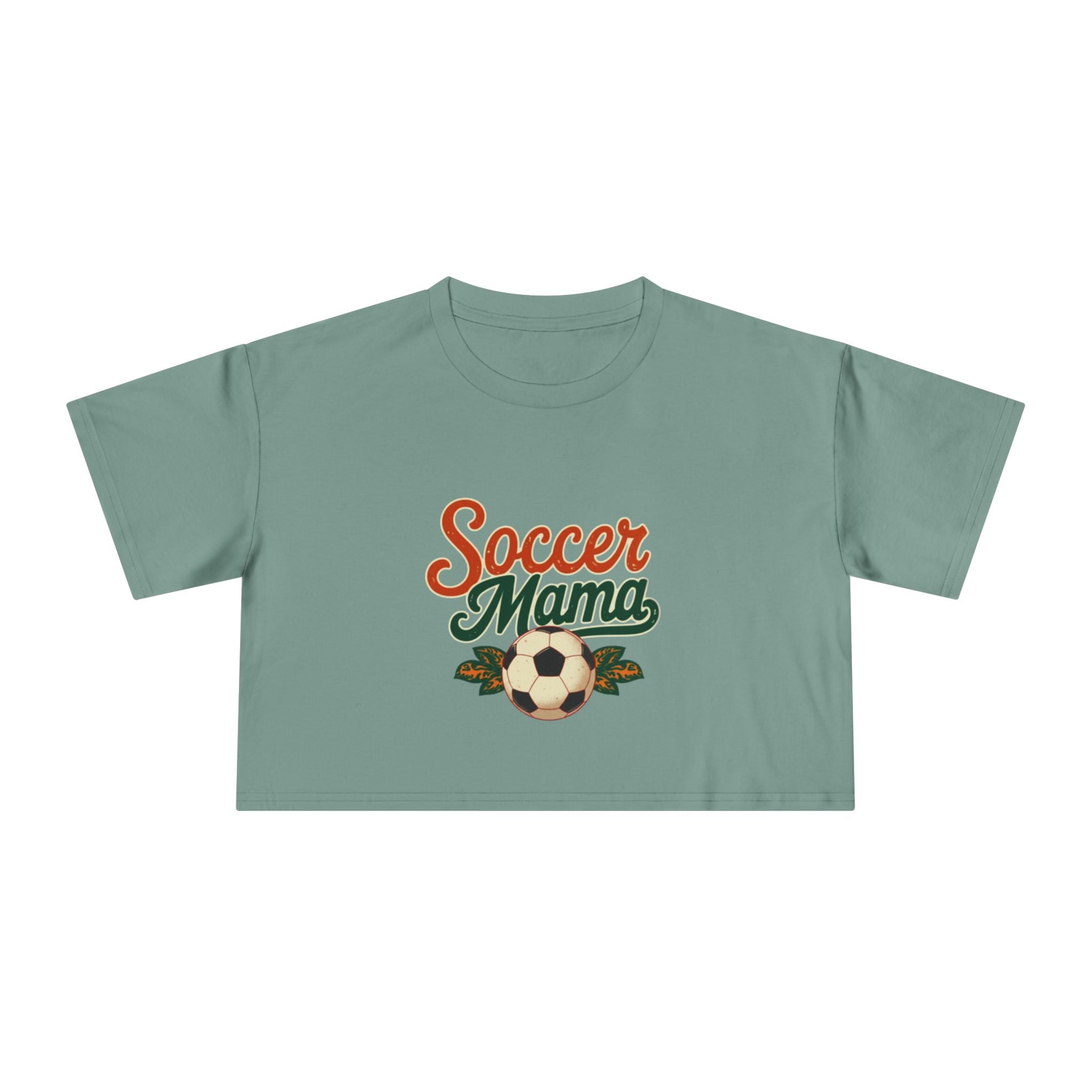Soccer Mama Crop Tee | Retro Soccer Graphic, Mom Sports Top - Magnolia Wild SC