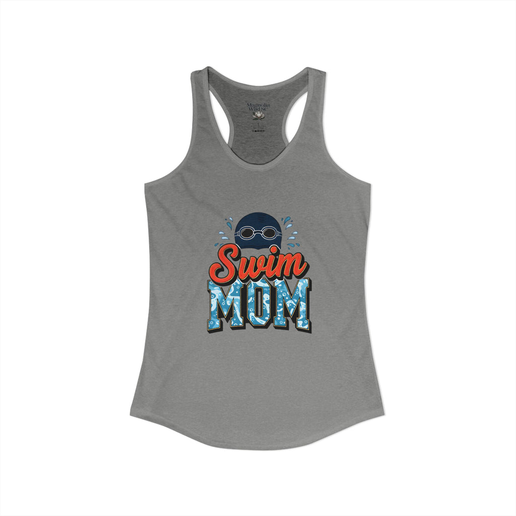 Swim Mom Racerback Tank – Personalized Name & Number Option | Lightweight Women’s Swim Tank Top - Magnolia Wild SC
