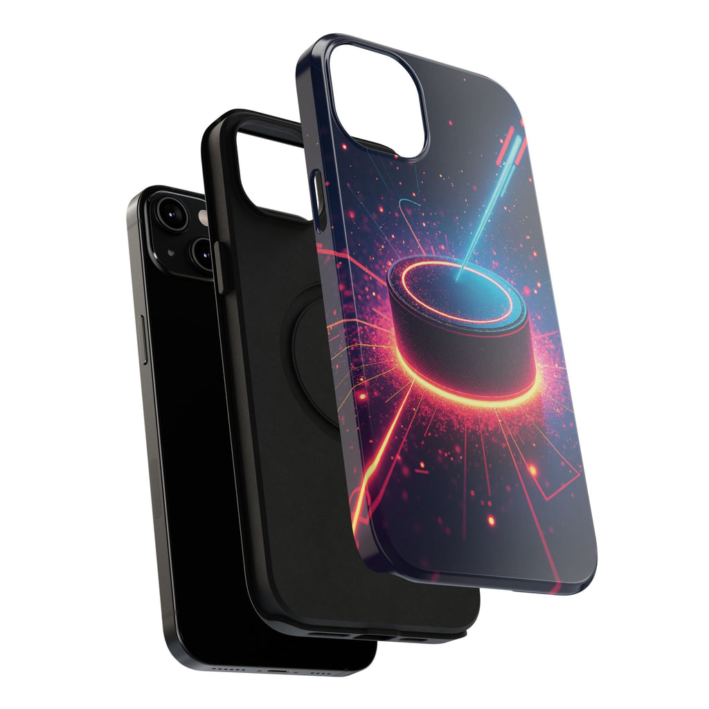 Neon Laser Hockey Puck Impact-Resistant Phone Case - Magnolia Wild SC