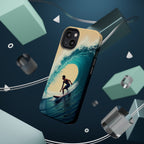 Surfer Riding a Wave iPhone Case — Magnetic Impact-Resistant - Magnolia Wild SC