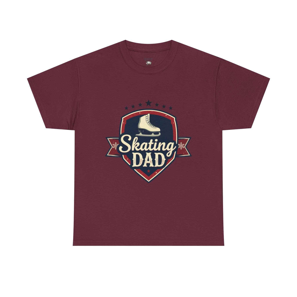 Retro Badge Style: The Vintage Figure Skating Dad Shield Tee