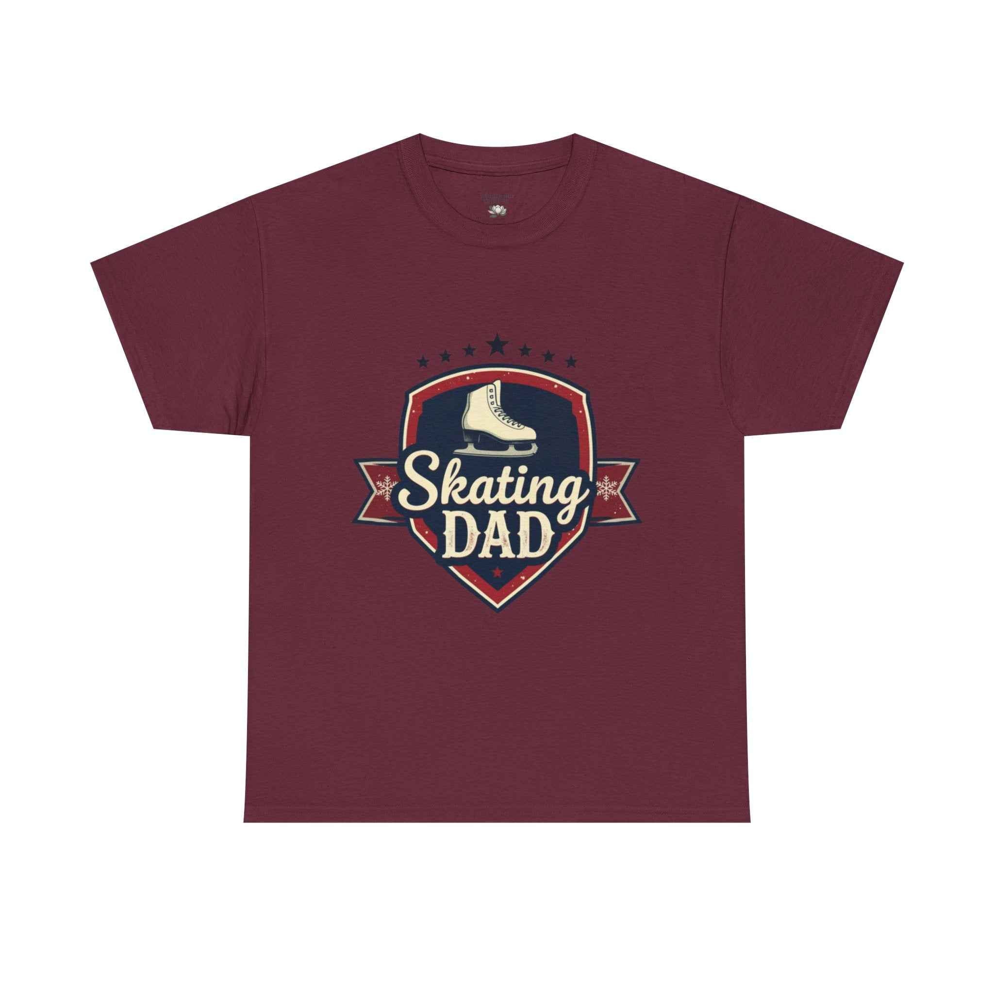 Retro Badge Style: The Vintage Figure Skating Dad Shield Tee
