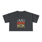 Figure Skating Mom Cheetah Print Women's Crop Tee - Magnolia Wild SC