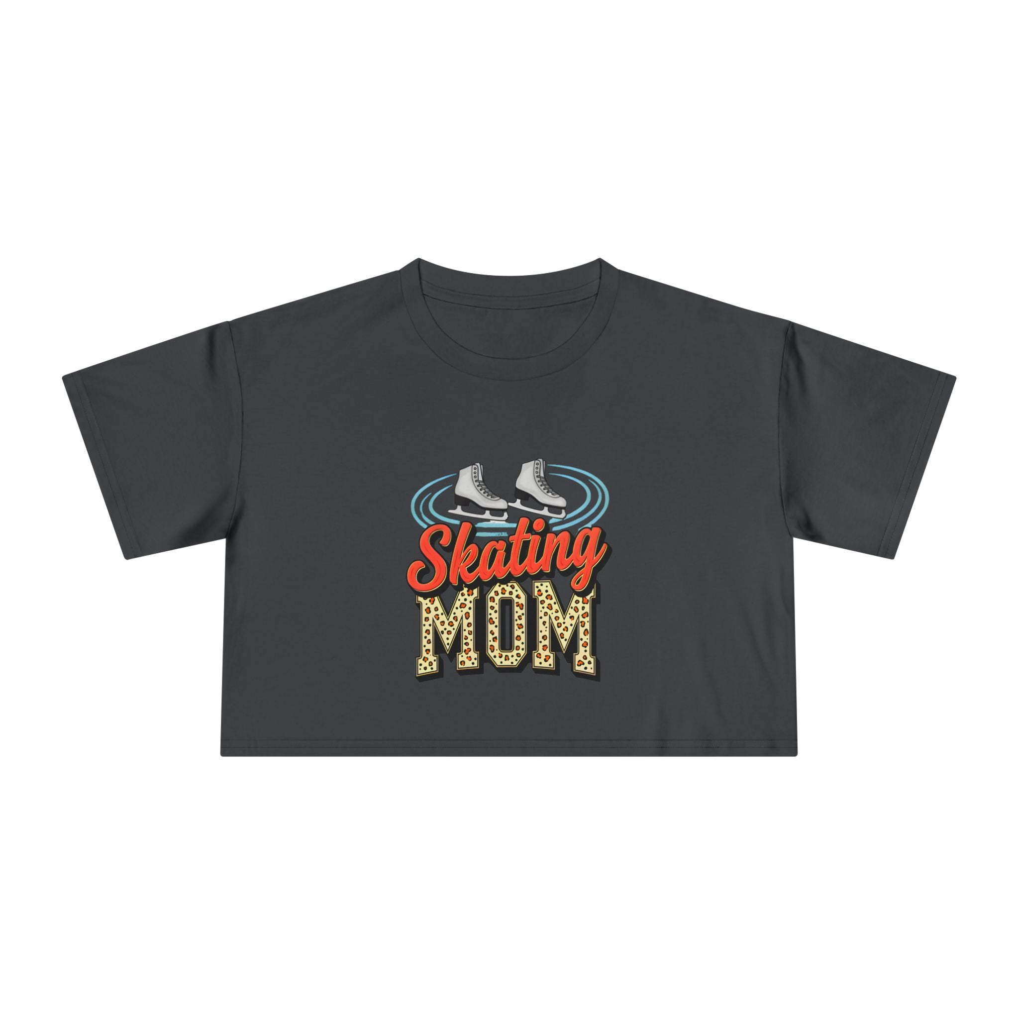 Figure Skating Mom Cheetah Print Women's Crop Tee - Magnolia Wild SC
