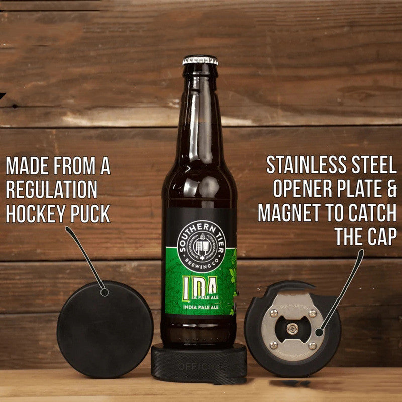 The "Clutch Catch" Magnetic Hockey Puck Bottle Opener 🏒 - Magnolia Wild SC