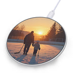 Father & Son Hockey Traditions 10W Wireless Charging Pad - Magnolia Wild SC