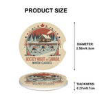 Hockey Night in Canada Ceramics Car Coasters 2 pcs - Magnolia Wild SC