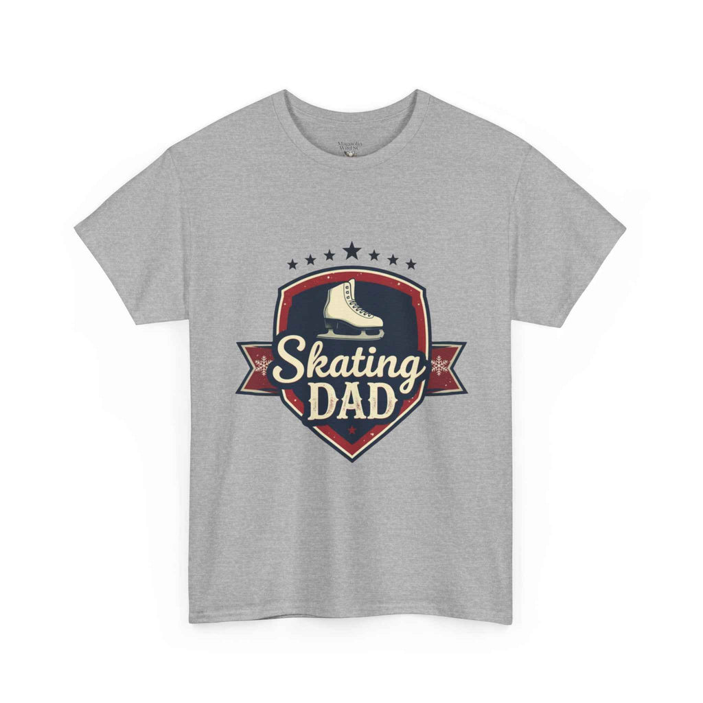 Retro Badge Style: The Vintage Figure Skating Dad Shield Tee
