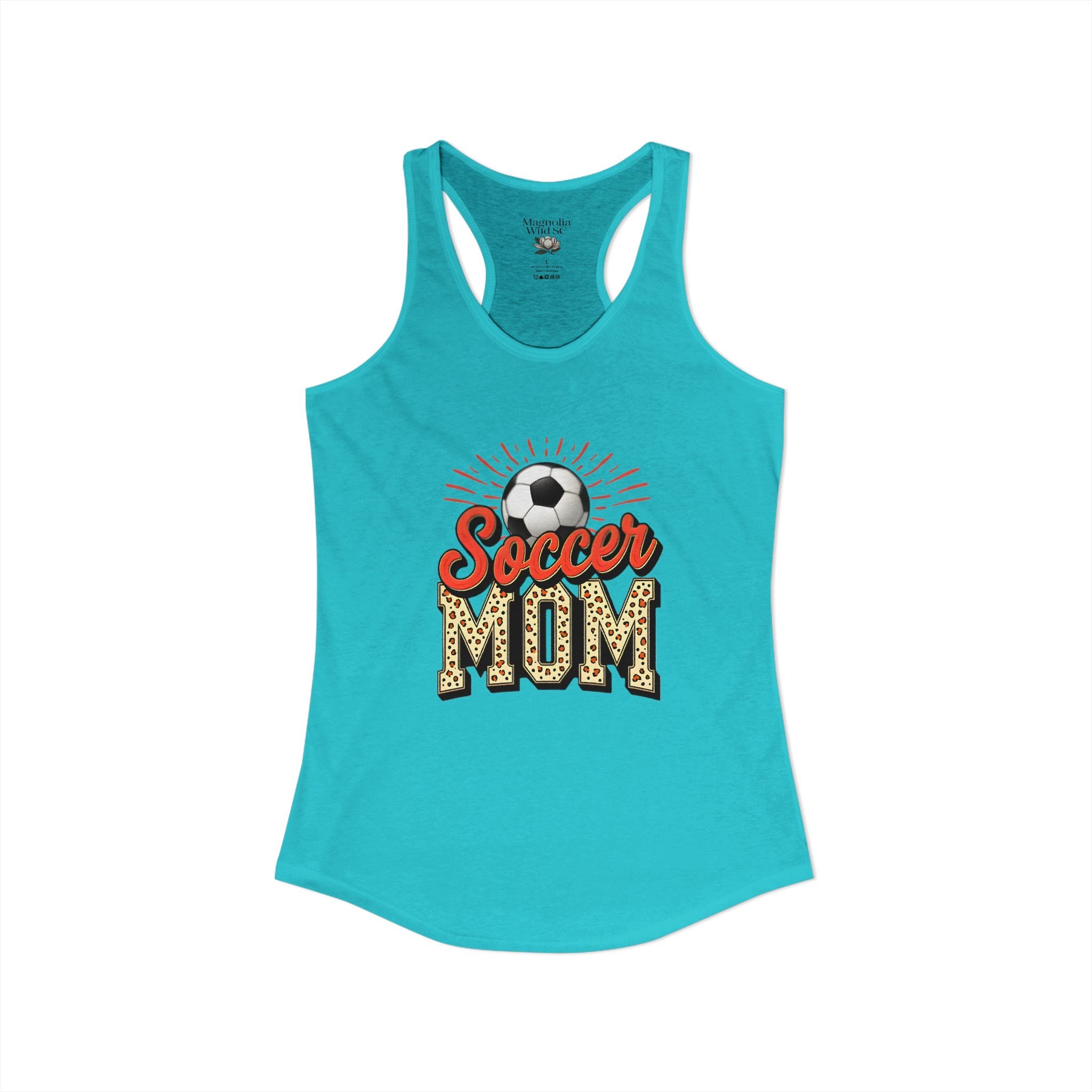 Soccer Mom Racerback Tank – Personalized Name & Number Option | Lightweight Women’s Soccer Tank Top - Magnolia Wild SC