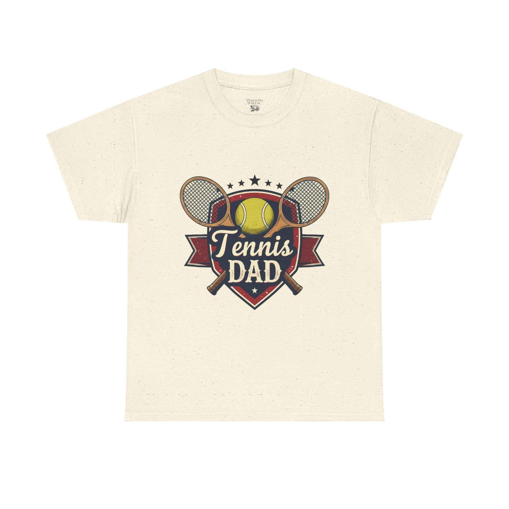 Retro Badge Style: The Vintage Tennis Dad Shield Tee