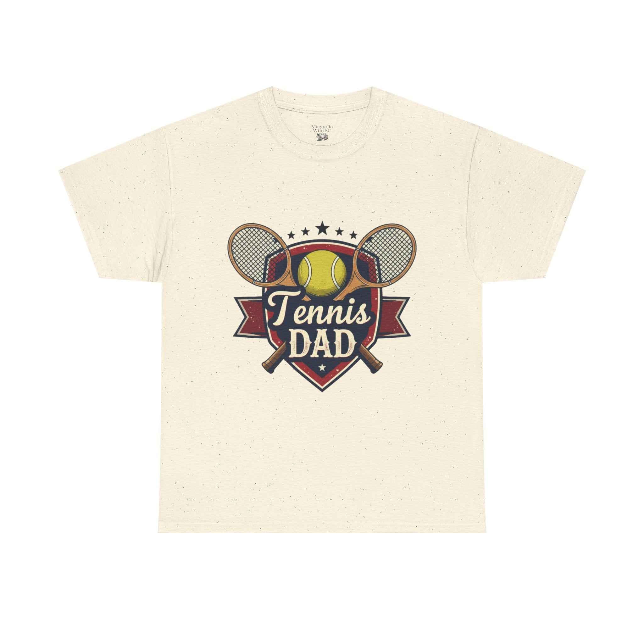 Retro Badge Style: The Vintage Tennis Dad Shield Tee