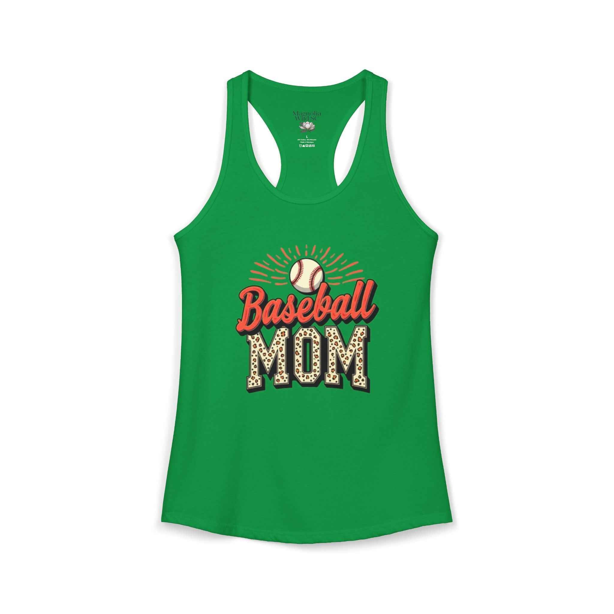 Baseball Mom Racerback Tank – Personalized Name & Number Option