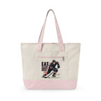 Personalized Zippered Hockey Tote — ‘Eat. Sleep. Hockey. Repeat.’ Canvas Bag for Players & Fans - Magnolia Wild SC